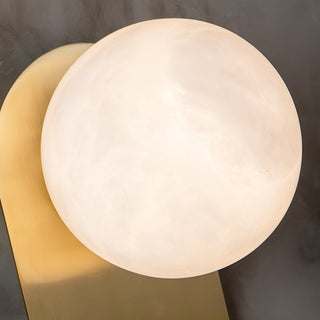 Oval Alabaster Spherical Wall Light