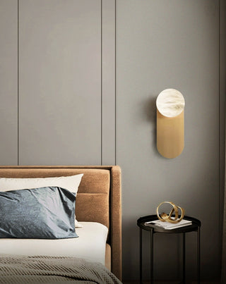 Oval Alabaster Spherical Wall Light