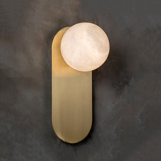 Oval Alabaster Spherical Wall Light