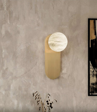 Oval Alabaster Spherical Wall Light