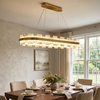 Oval Anita Alabaster Chandelier