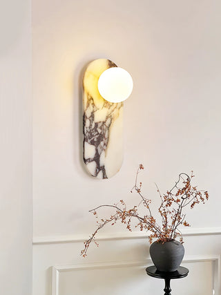 Oval Marble Modulo Glass Wall Lamp