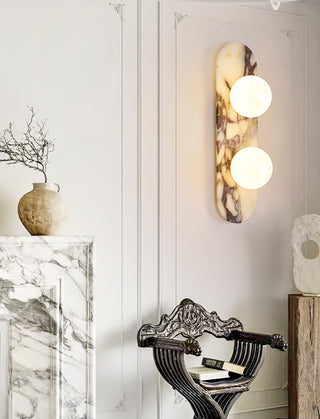 Oval Marble Modulo Glass Wall Lamp