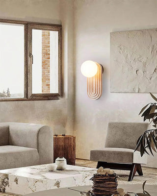 Oval Travertine Trent Wall Lamp