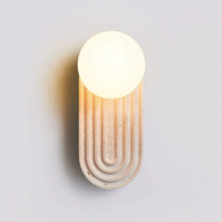 Oval Travertine Trent Wall Lamp