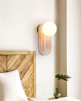 Oval Travertine Trent Wall Lamp