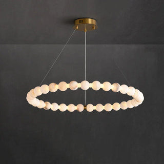 Pearl Alabaster Necklace Round Chandelier