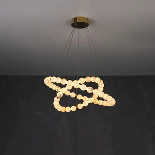 Pearl Alabaster Necklace Round Chandelier