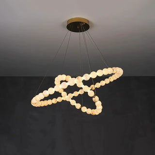 Pearl Alabaster Necklace Round Chandelier
