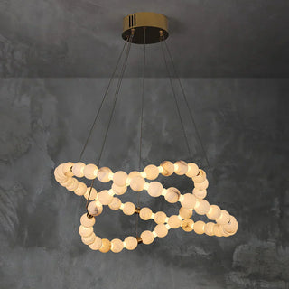 Pearl Alabaster Necklace Round Chandelier