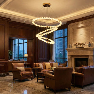 Pearl Alabaster Necklace Round Chandelier