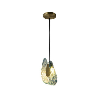 Petal Blue Glass Pendant Light