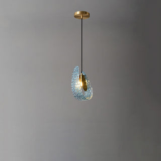 Petal Blue Glass Pendant Light