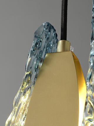 Petal Blue Glass Pendant Light