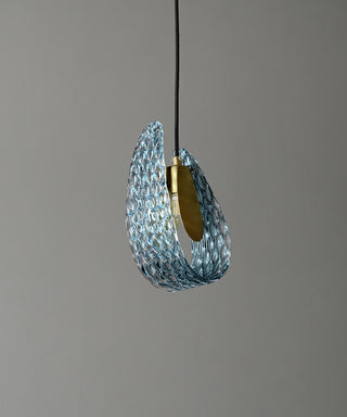 Petal Blue Glass Pendant Light