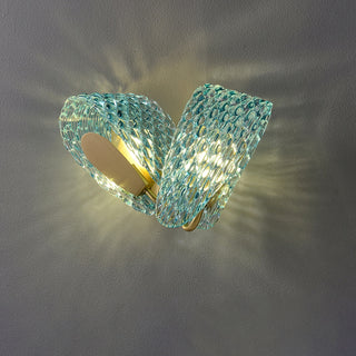 Petal Blue Glass Wall Lamp