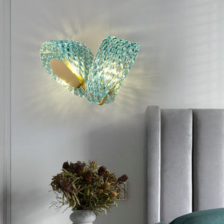 Petal Blue Glass Wall Lamp