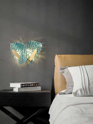 Petal Blue Glass Wall Lamp