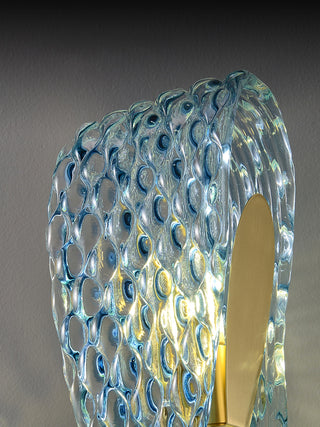 Petal Blue Glass Wall Lamp