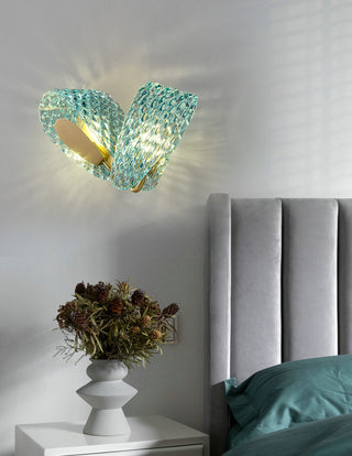 Petal Blue Glass Wall Lamp