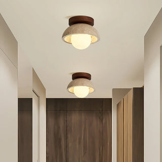 Piedra Travertine Ceiling Light