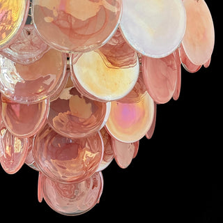 Pink Disk Murano Chandelier