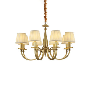 Pleated Brass Chandelier