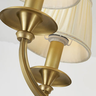 Pleated Brass Chandelier