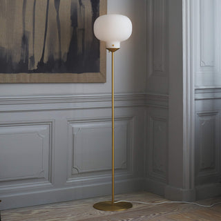 Raito Glass Globe Floor Lamp. Raito Globe Floor Lamp. Floor lamp | White/Brass. Floor lamp Raito Glass opal glass bulbs 150cm. Raito Glass Globe Table Lamp.