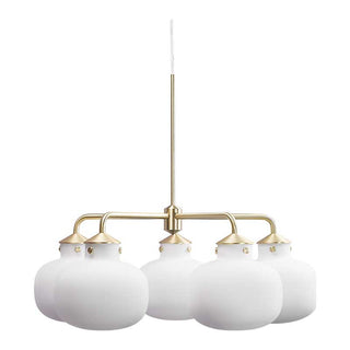 Raito Glass Globe Chandelier. Raito Globe Chandelier. Chandelier | White/Brass. Chandelier Raito Glass opal glass bulbs. Raito Glass Globe Table Lamp. Raito Glass Globe Pendant Chandelier.