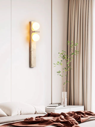 Rectangle Asymmetrical Travertine Wall Sconce