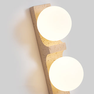 Rectangle Asymmetrical Travertine Wall Sconce