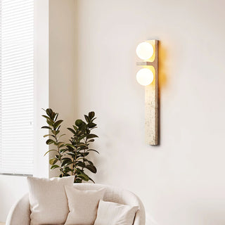 Rectangle Asymmetrical Travertine Wall Sconce
