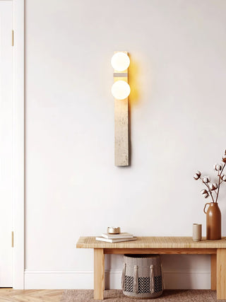 Rectangle Asymmetrical Travertine Wall Sconce