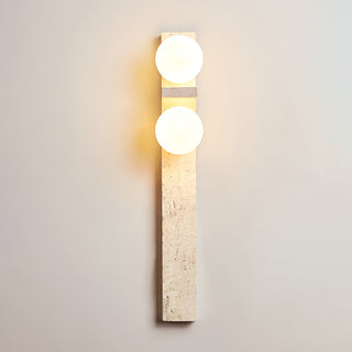 Rectangle Asymmetrical Travertine Wall Sconce