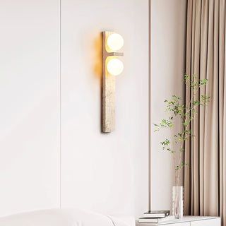 Rectangle Asymmetrical Travertine Wall Sconce