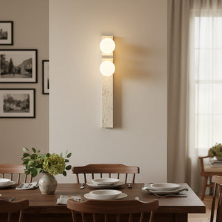 Rectangle Asymmetrical Travertine Wall Sconce