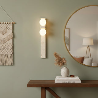Rectangle Asymmetrical Travertine Wall Sconce