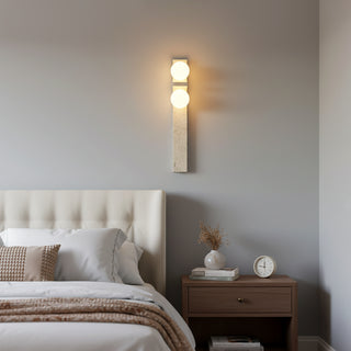 Rectangle Asymmetrical Travertine Wall Sconce