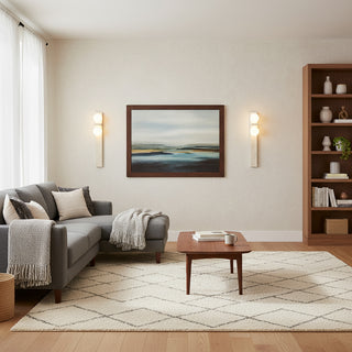 Rectangle Asymmetrical Travertine Wall Sconce