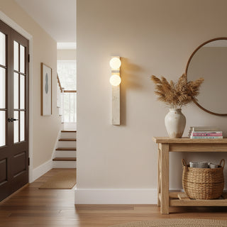 Rectangle Asymmetrical Travertine Wall Sconce