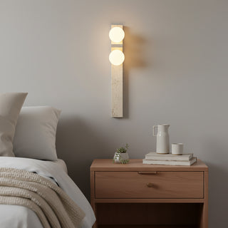 Rectangle Asymmetrical Travertine Wall Sconce