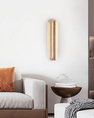 Rectangle Solace Travertine Beam Wall Light
