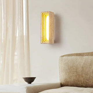 Rectangle Travertine Bricks Wall Lamp
