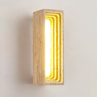 Rectangle Travertine Bricks Wall Lamp