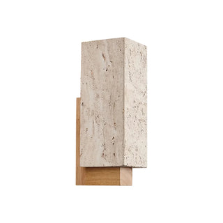 Rectangle Travertine Terra Form Wall Sconce