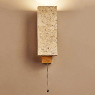 Rectangle Travertine Terra Form Wall Sconce