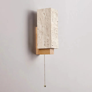 Rectangle Travertine Terra Form Wall Sconce