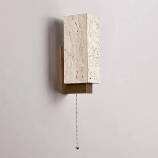 Rectangle Travertine Terra Form Wall Sconce