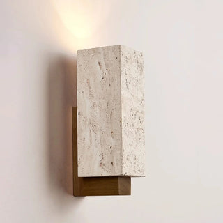 Rectangle Travertine Terra Form Wall Sconce